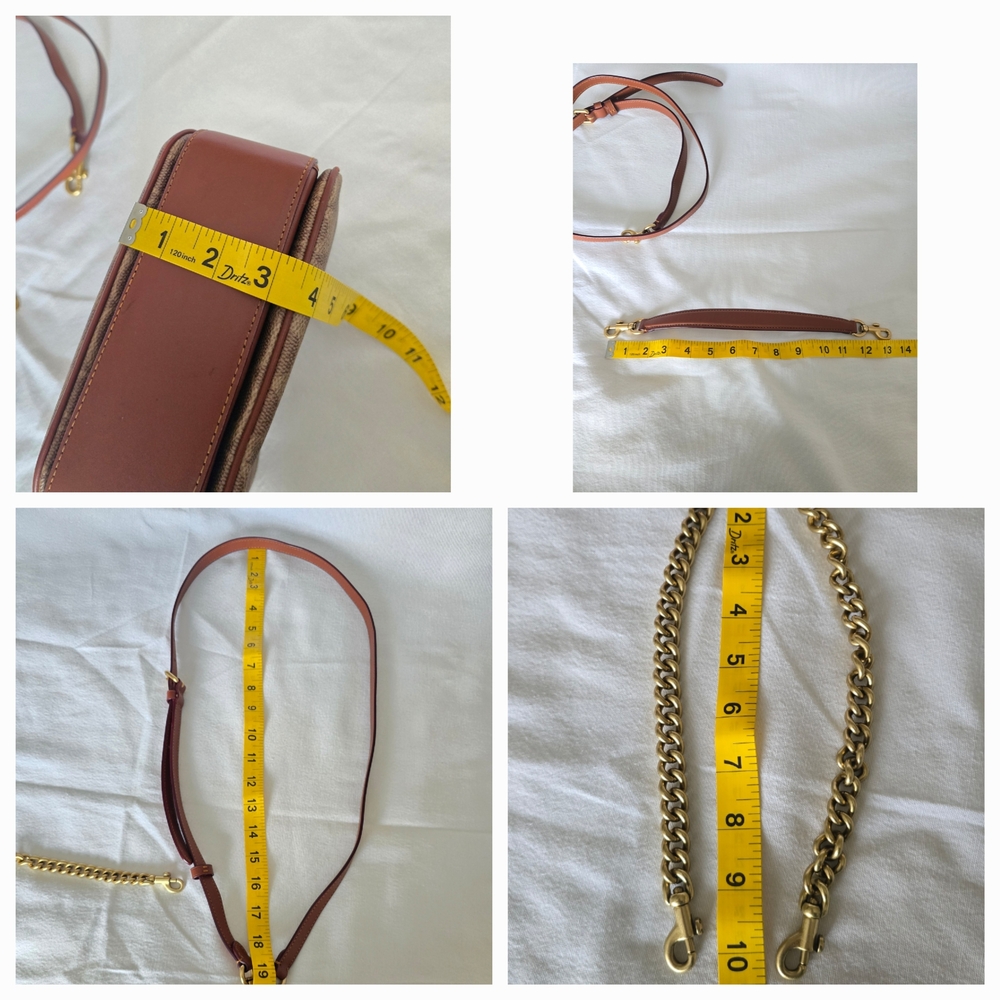 Coach Cassie 19 Crossbody โ Signature Canvas + Leather โ 3 Straps EUC - Picture 15 of 16